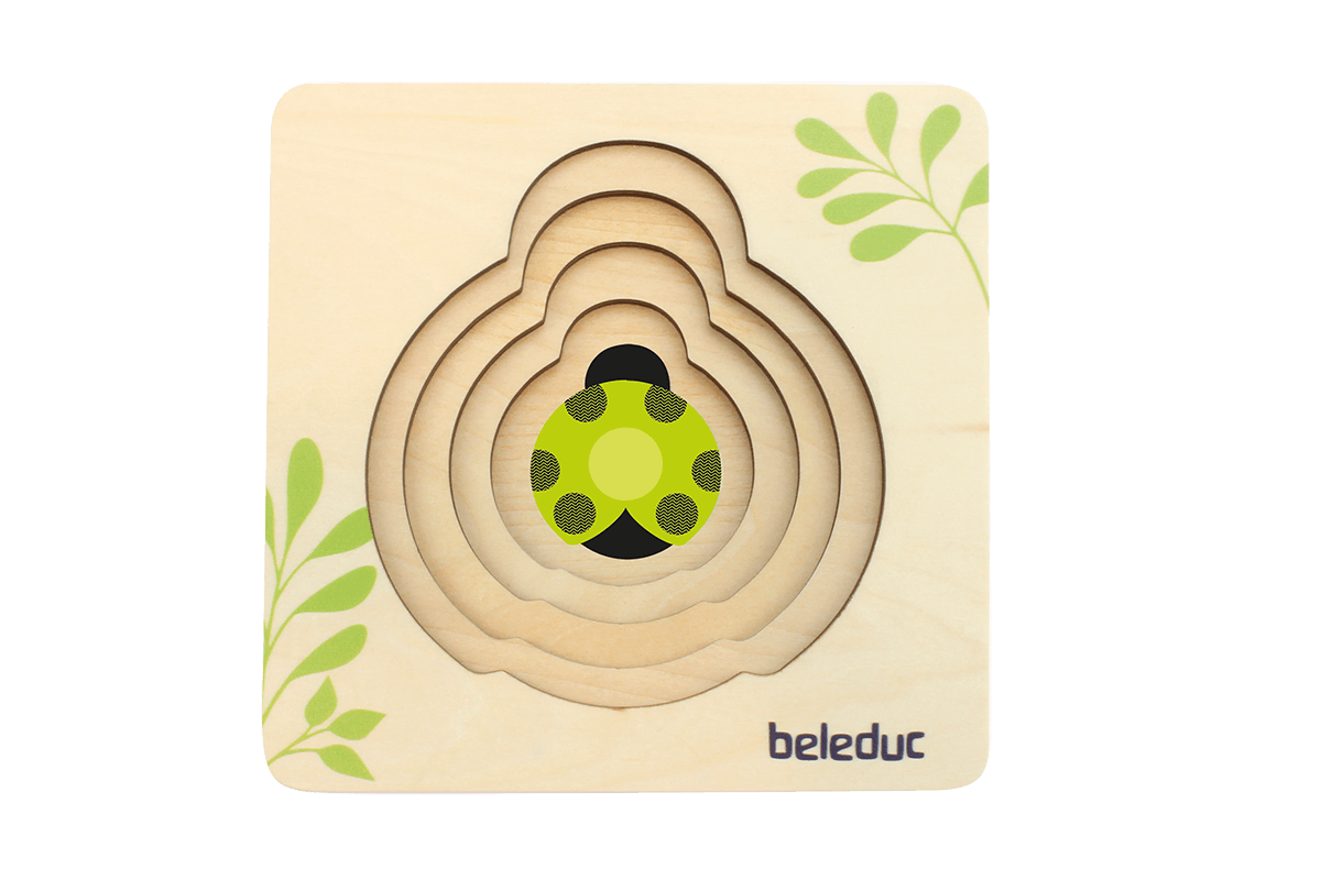 Beleduc Layer-Puzzle Little Ladybird Sorting Size 小瓢蟲排列小至大多層拼圖