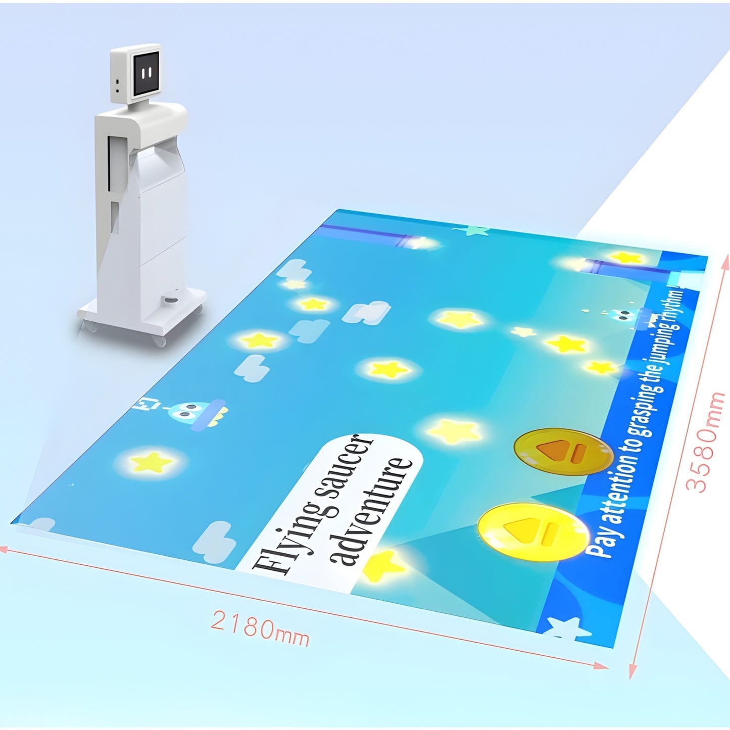 Kindermatic Mobile All-In-One Floor Interactive Projection System Bundle with 50 Interactive Games 移動式地面互動投影遊戲系統一體機 包含50個互動遊戲