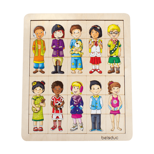 Beleduc Match and Mix Kid of the World 世界的小孩-記憶配對拼圖遊戲