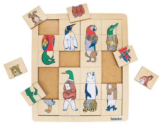 Beleduc Match and Mix Animal Kingdom 動物王國記憶配對拼圖遊戲