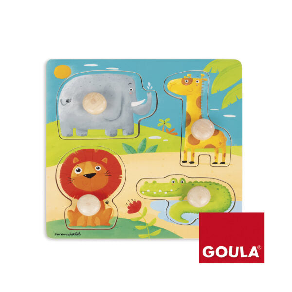 Goula Match-inside Jungle Animals Peg Puzzle 配對叢林動物拼圖