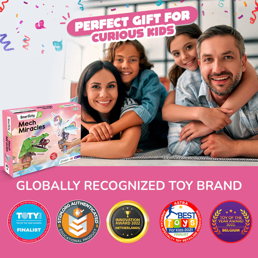 Smartivity 2in1 Mech Miracles DIY STEM Construction Toy 2合1 機械甲物-獨角仙及鱷魚