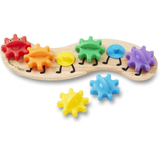 Melissa & Doug Rainbow Caterpillar Gear Toy 彩色毛毛蟲齒輪玩具