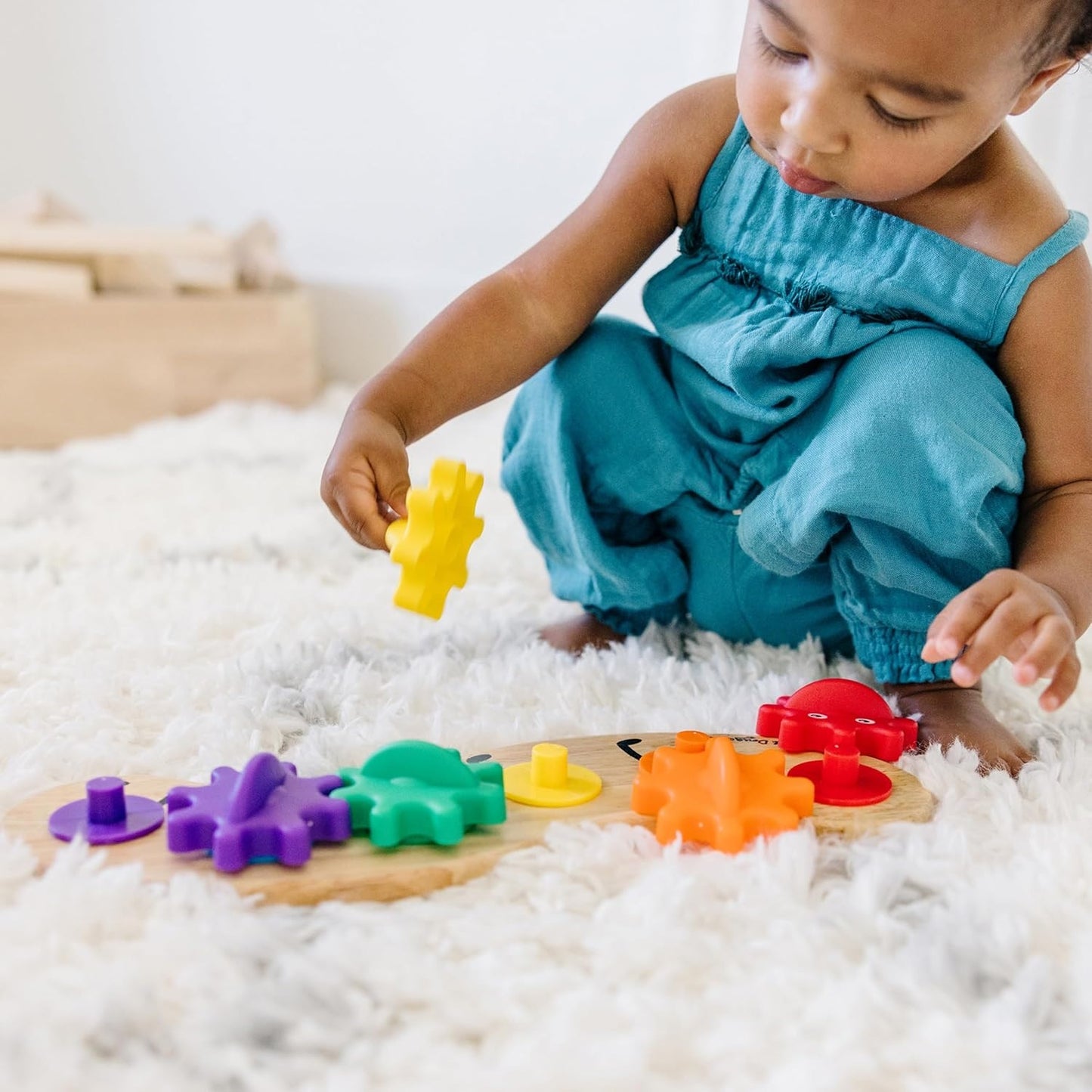 Melissa & Doug Rainbow Caterpillar Gear Toy 彩色毛毛蟲齒輪玩具