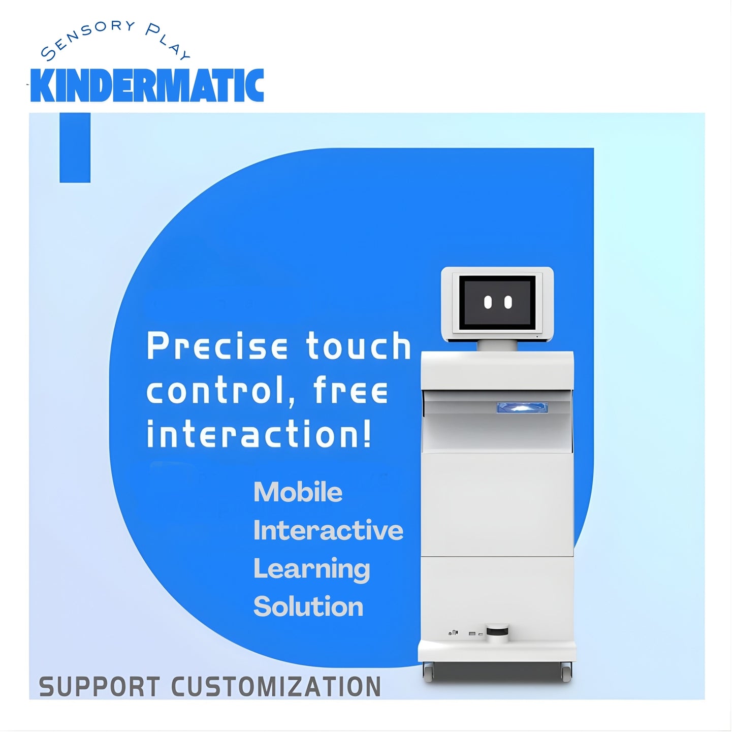 Kindermatic Mobile All-In-One Floor Interactive Projection System Bundle with 50 Interactive Games 移動式地面互動投影遊戲系統一體機 包含50個互動遊戲