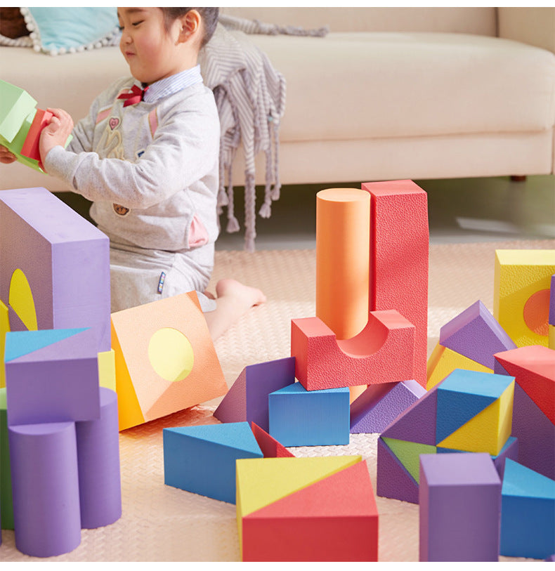 Soft Unit Blocks Soft Foam Building Blocks Contruction Kid Game 柔軟泡沫積木兒童建築遊戲 – MY SCHOOL BUS