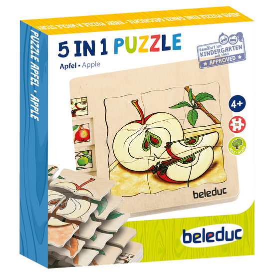 Beleduc Layer-Puzzle Apple 蘋果的生長多層情景找找看拼圖
