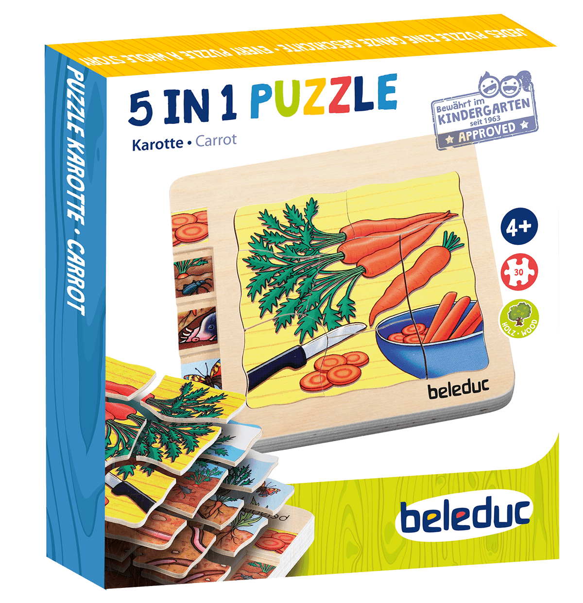 Beleduc Layer-Puzzle Carrot 胡蘿蔔生長多層情景找找看拼圖