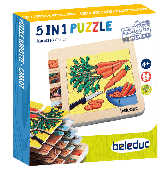 Beleduc Layer-Puzzle Carrot 胡蘿蔔生長多層情景找找看拼圖