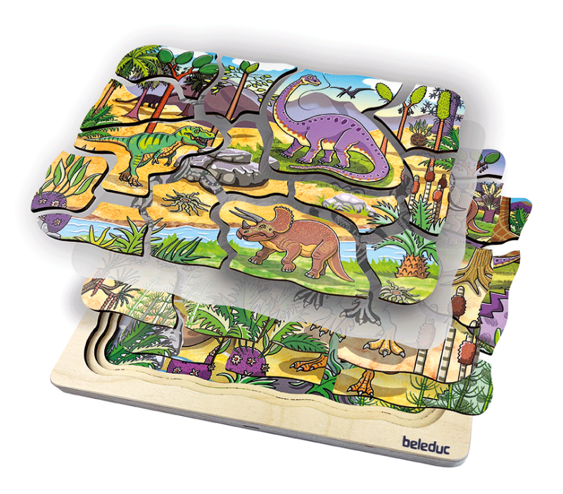 Beleduc Multi-layer Puzzle - Dinosaurs 多層拼圖-恐龍