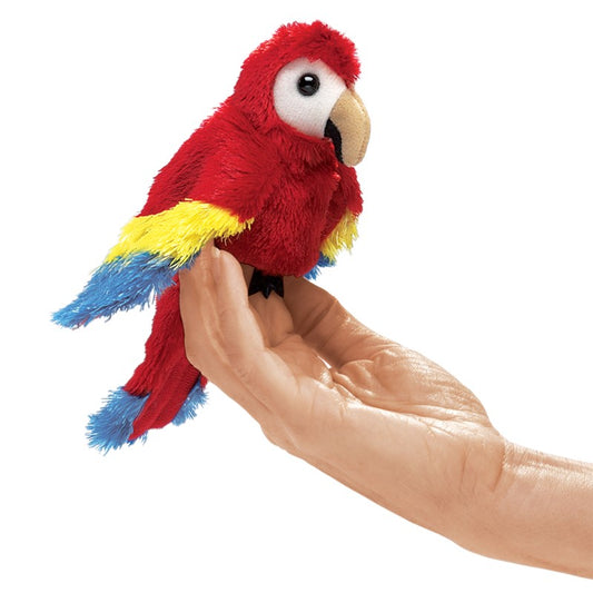 Mini Scarlet Macaw Finger Puppet 迷你緋紅金剛鸚鵡手指玩偶