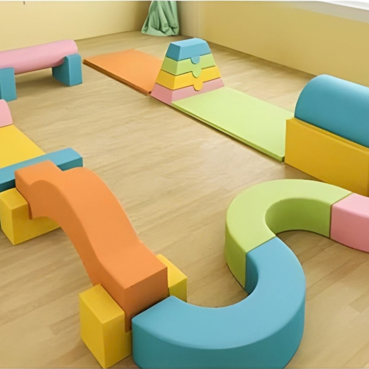 Climb & Play Soft Blocks Macaron Set of 19件 馬卡龍彩 體能訓練可自由組合