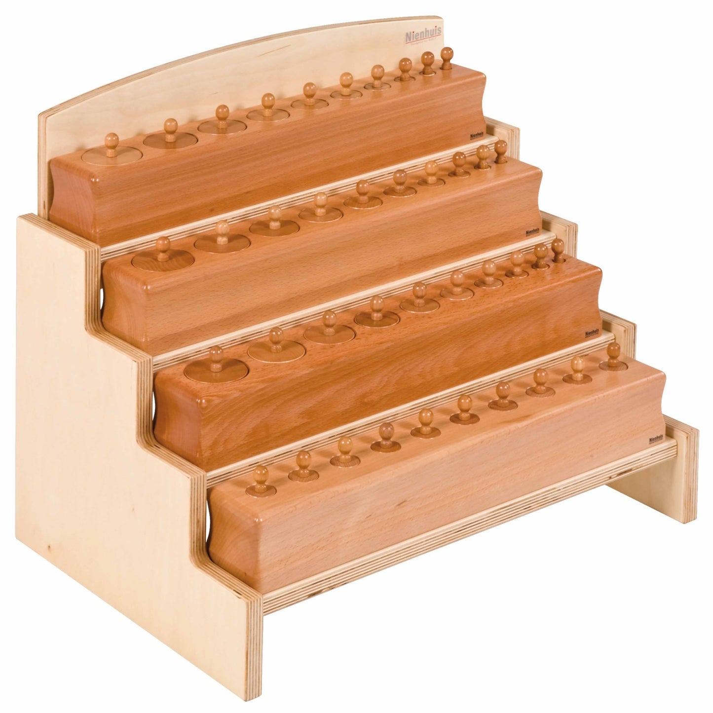 Niehuis Montessori Stand For Cylinder Blocks 蒙特梭利教具- 插座圓柱體