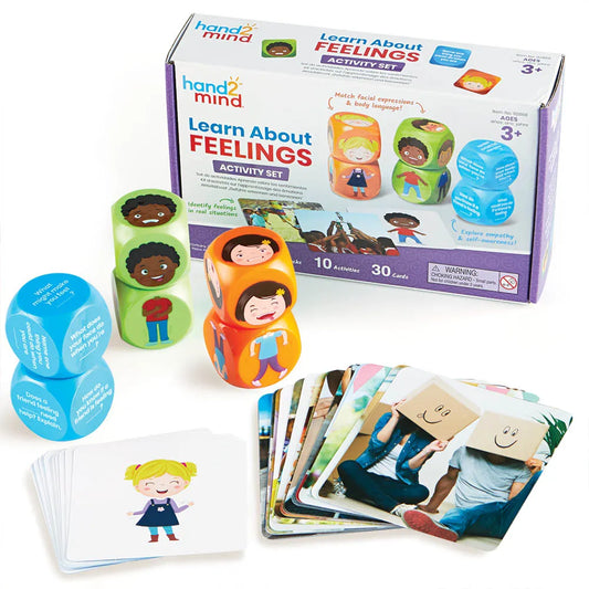 hand2mind Learn About Feelings Activity Set – Social-Emotional Learning (SEL) & Play Therapy Toys 認識情緒學習套組 — 兒童社交情緒學習 (SEL) 與遊戲治療教具