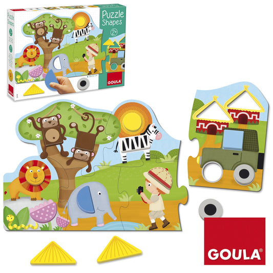 Goula Puzzle Shapes Wild Animals Pegging Game 拼圖形狀野生動物遊戲