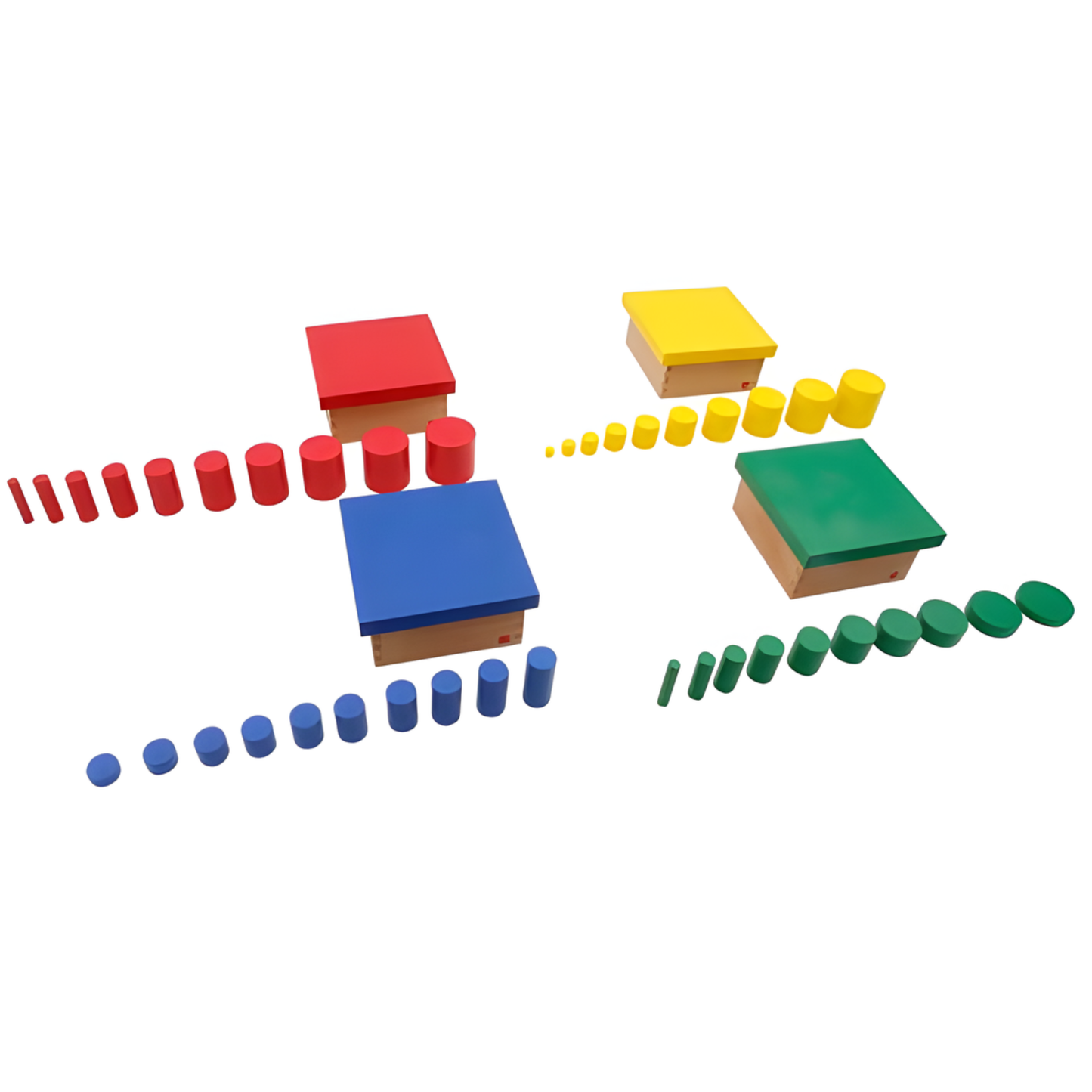 GAM Montessori Set of Knobless Cylinders 彩色圓柱體