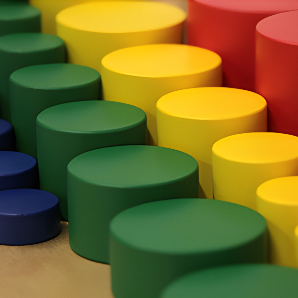 GAM Montessori Set of Knobless Cylinders 彩色圓柱體