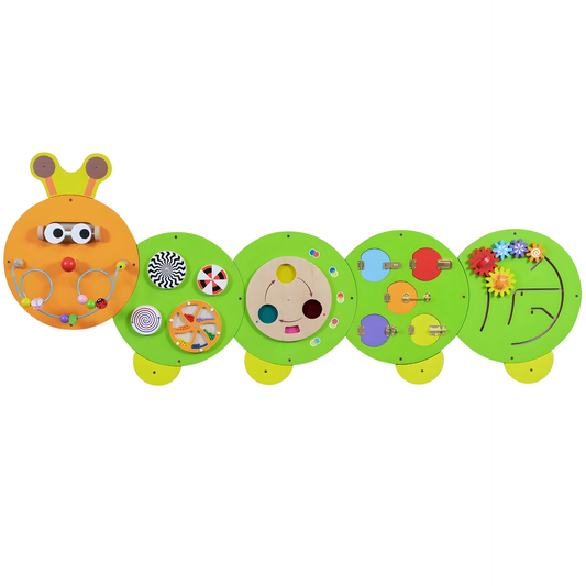 Play Wall Panel Toy Mega Caterpillar Sensory Busy Board – 1870 x 610mm 忙碌的毛毛蟲遊戲牆板