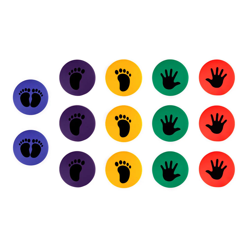 Kindermatic 10 inch Spot Flat Markers Feet Hands Twister Mat