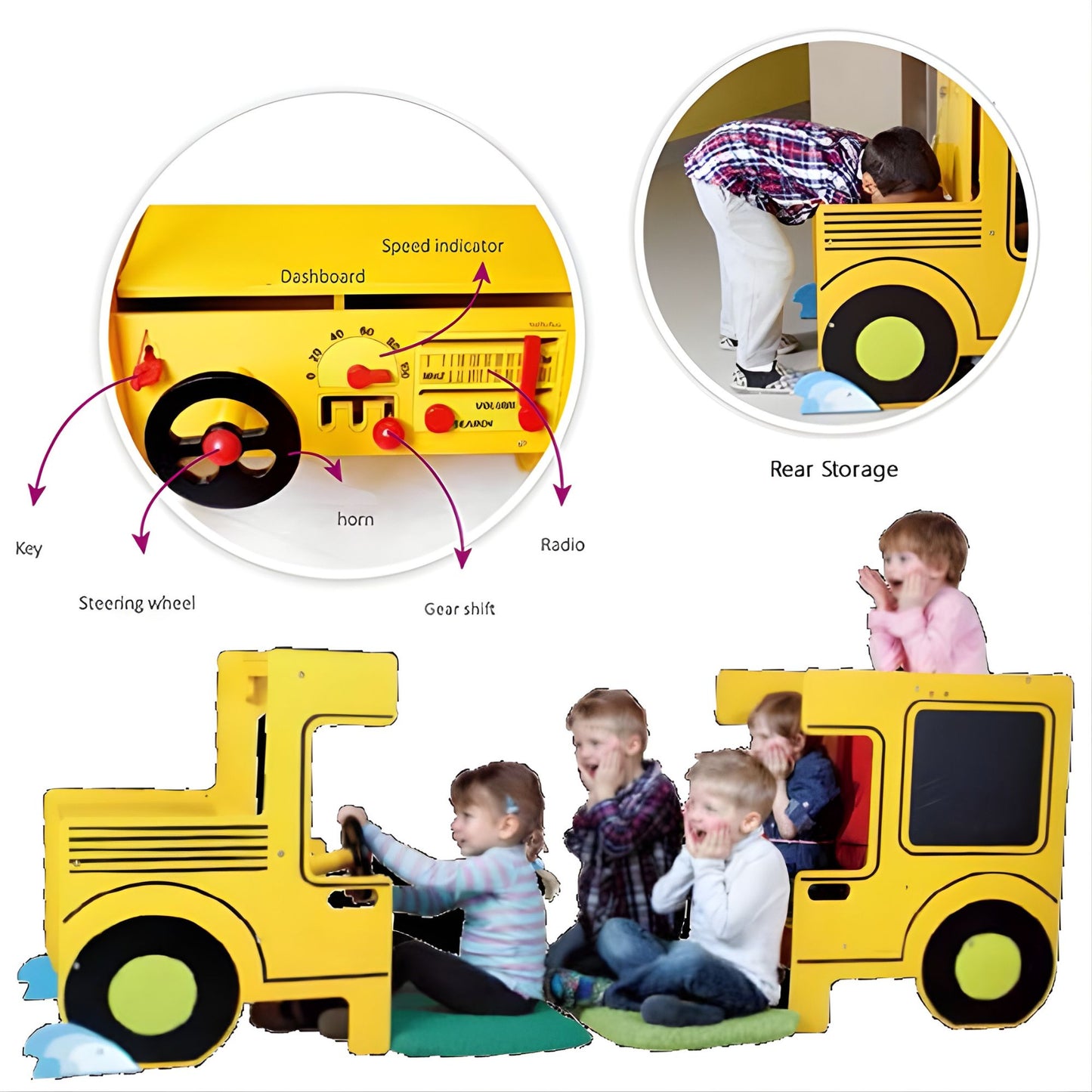 Beleduc Wooden Multifunctional School Bus 實木多功能校巴
