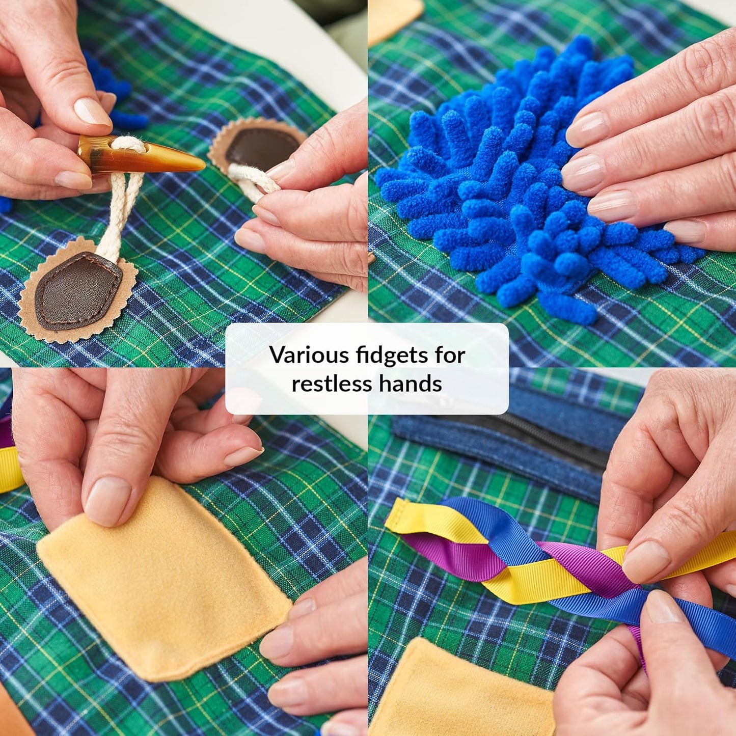 2-in-1 Sensory Fidget Muff Blanket Brown Puppy Calming Activities for Dementia and Alzheimer’s Support 二合一感官保暖手筒與失智症活動毯