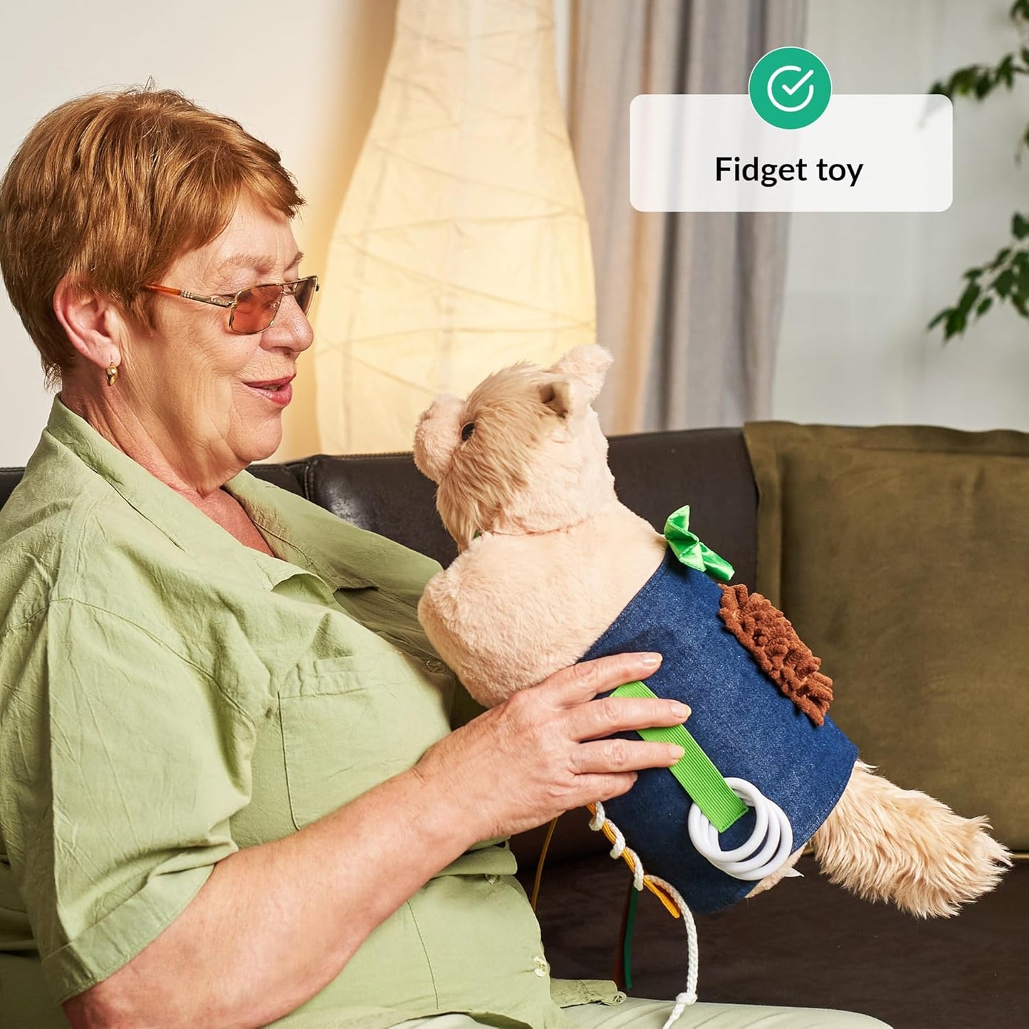 2-in-1 Sensory Fidget Muff Blanket Cat Calming Activities for Dementia and Alzheimer’s Support 二合一感官保暖手筒與失智症活動毯 小猫