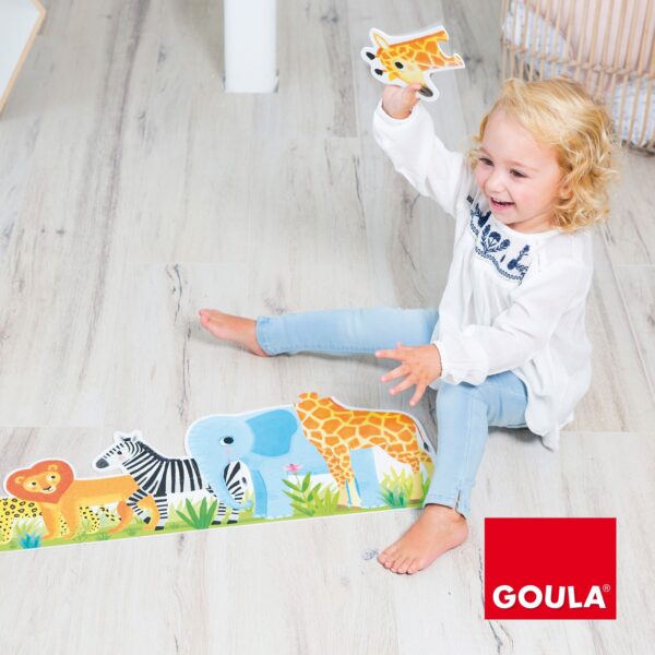 Goula Puzzle XXL Jungle Animals From Small to Large