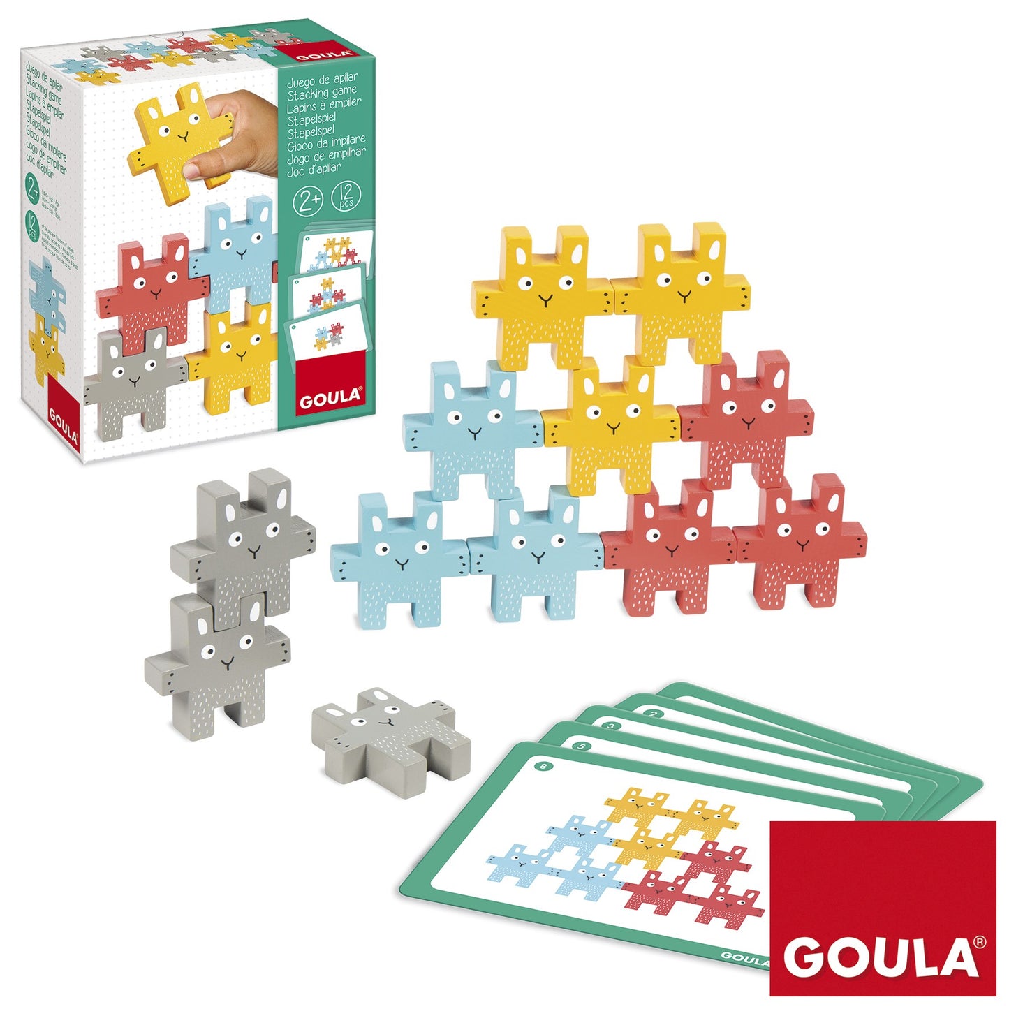 Goula Stacking Game Baby Rabbit Color and Number Matching & Sorting