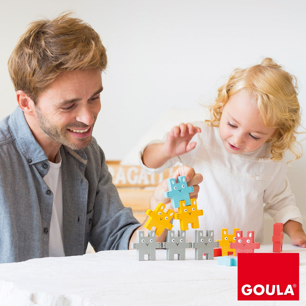 Goula Stacking Game Baby Rabbit Color and Number Matching & Sorting ...