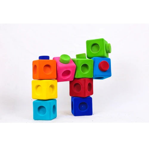 Rubbabu 3D Building Blocks Set (9pcs) 幼兒立體拼接積木（9件套)