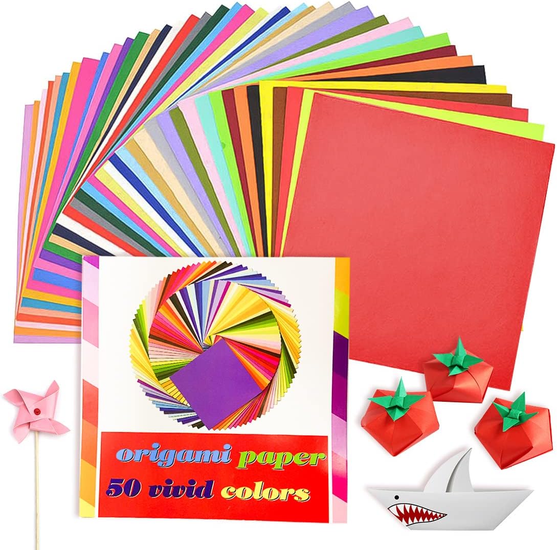 Origami Paper 50 Colours 15 x 15 cm 100 Pcs Set 雙面彩色折紙