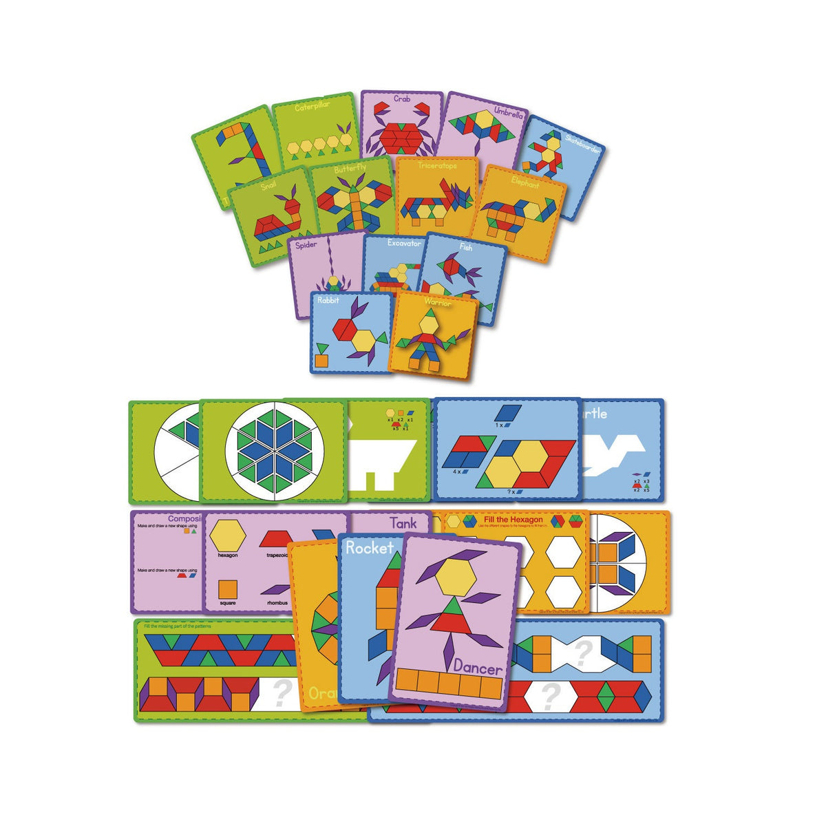 Transparent Pattern Blocks 140 Pieces 透明形狀塊 140個 – MY SCHOOL BUS
