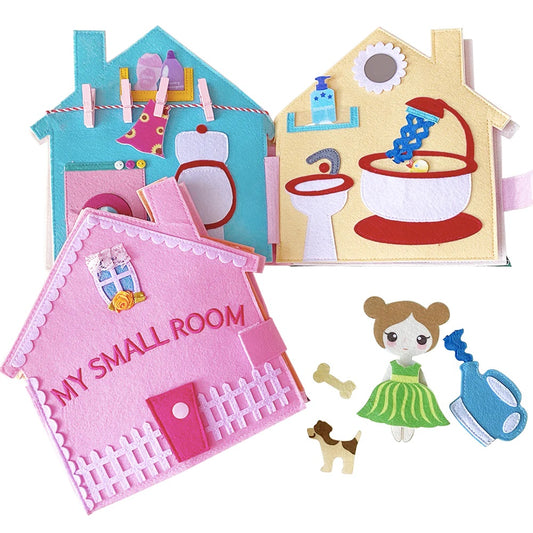 MOVEBO My Small Room Quiet Book Cloth Book 我的小房間啟蒙玩具布書