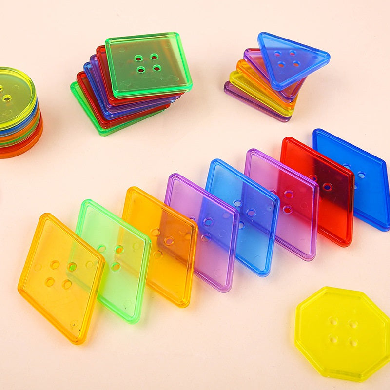 Geometric Shape Button Lacing 106 Piece Set 幾何形狀紐扣串繩 106件