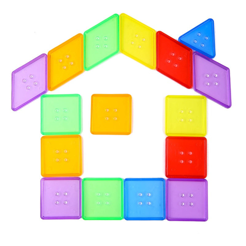 Geometric Shape Button Lacing 106 Piece Set 幾何形狀紐扣串繩 106件