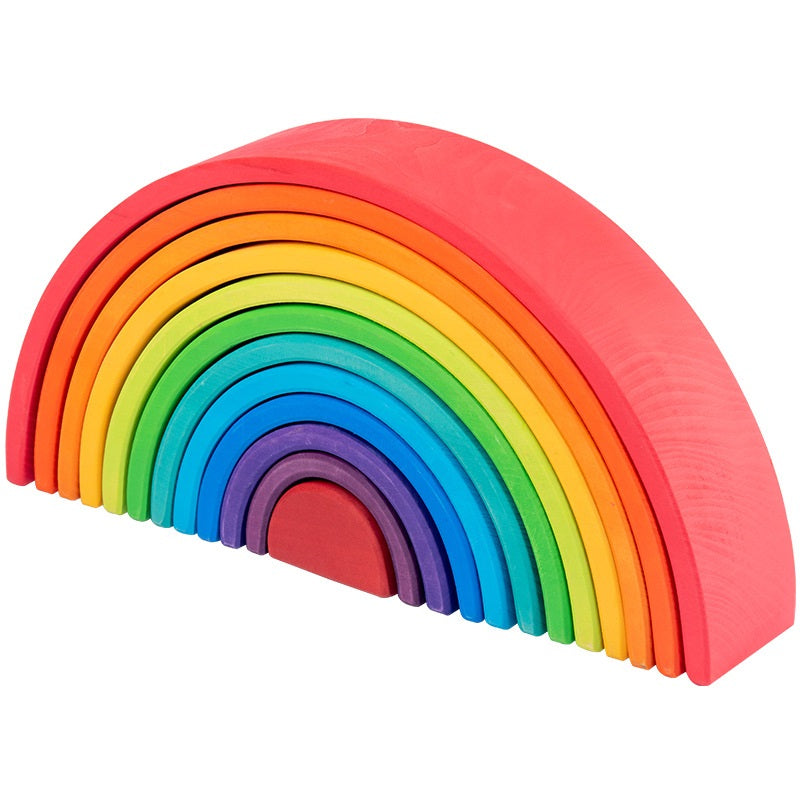 Kindermatic Wooden Rainbow Stacker 彩虹疊疊樂