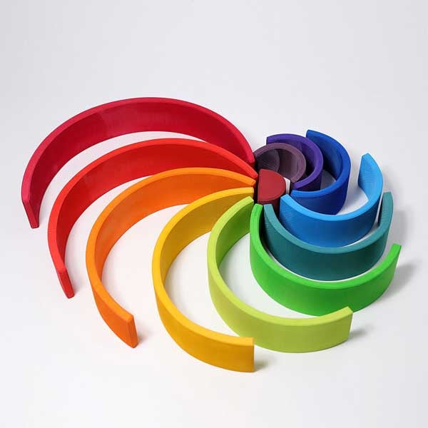 Kindermatic Wooden Rainbow Stacker 彩虹疊疊樂