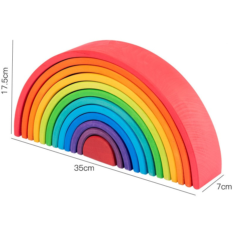 Kindermatic Wooden Rainbow Stacker 彩虹疊疊樂