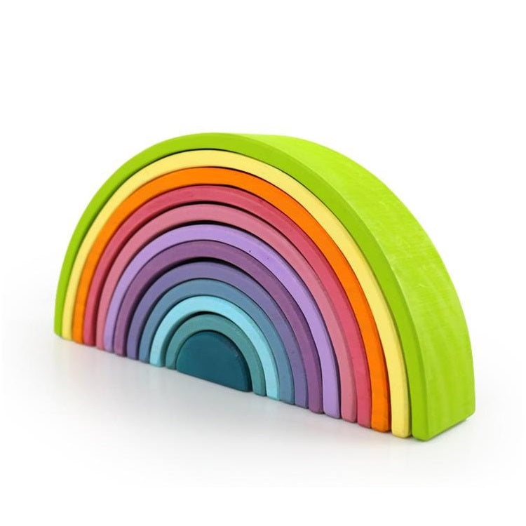 Kindermatic Wooden Rainbow Stacker 彩虹疊疊樂