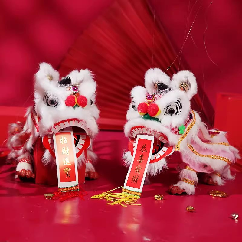 Handmade Lion Dance Mini Model Marionette 手工舞獅迷你提線模型