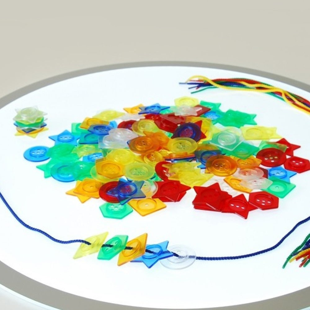 Translucent Stackable Lacing Buttons 144pc 半透明可疊紐扣串繩 144個