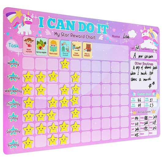 I Can Do It My Star Reward Chart 磁力星星獎勵圖表