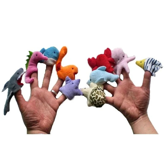 Kindermatic Sea Animal Finger Puppets, set of 10 海洋動物手指偶10個套裝