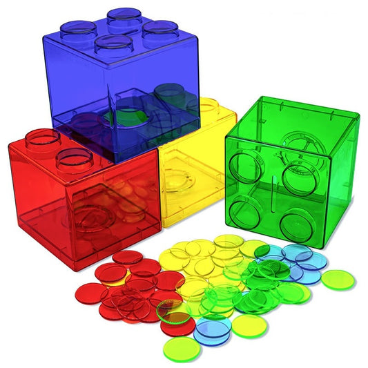 Transparent Counting & Colour Sorting Blocks 透明四色數學分類遊戲