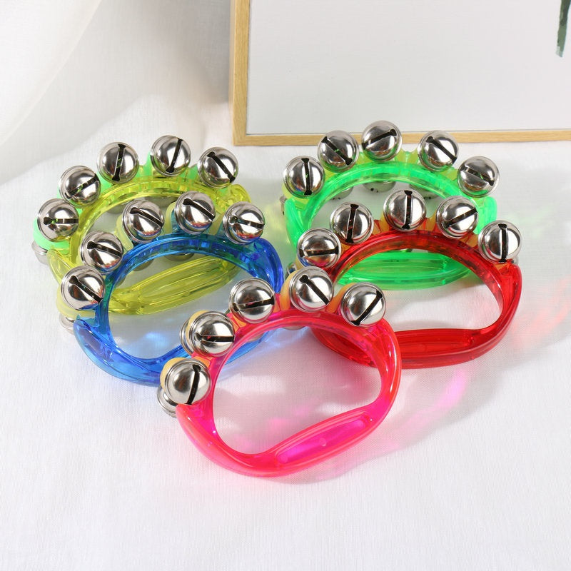 Transparent Tambourine Jingle Bell, set of 5 透明手搖馬鈴5個套裝