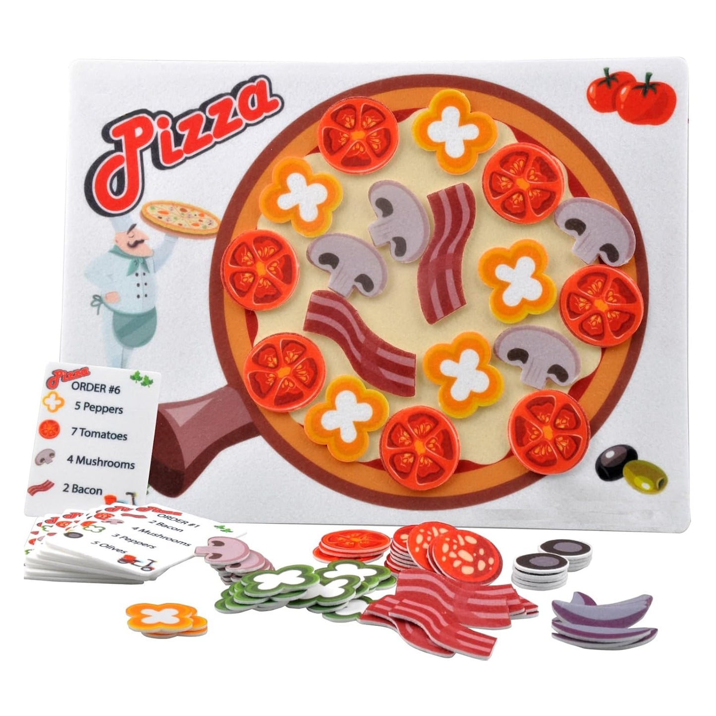 Match and Count Pizza Game 製作披薩薄餅配對及數數遊戲