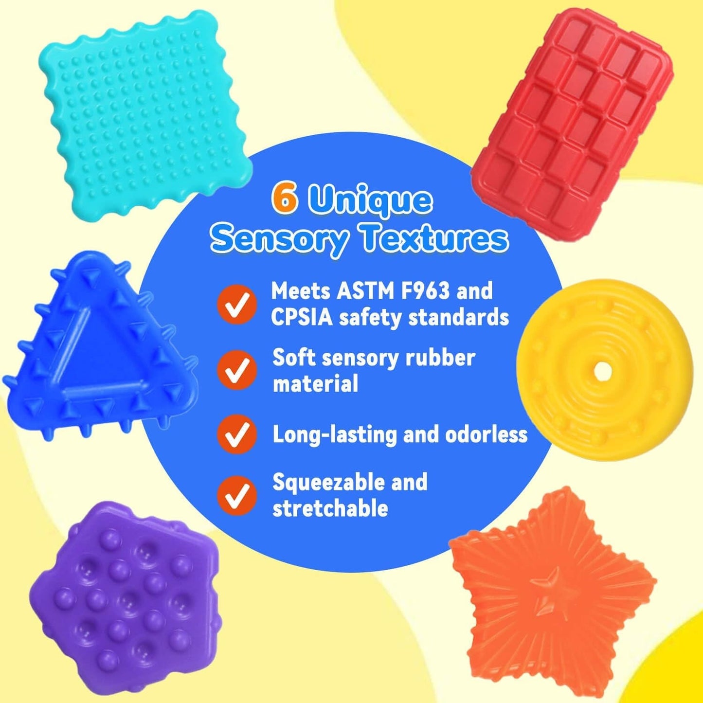 Sensory Squishy Shape Set of 6 感官紋理形狀6個套裝