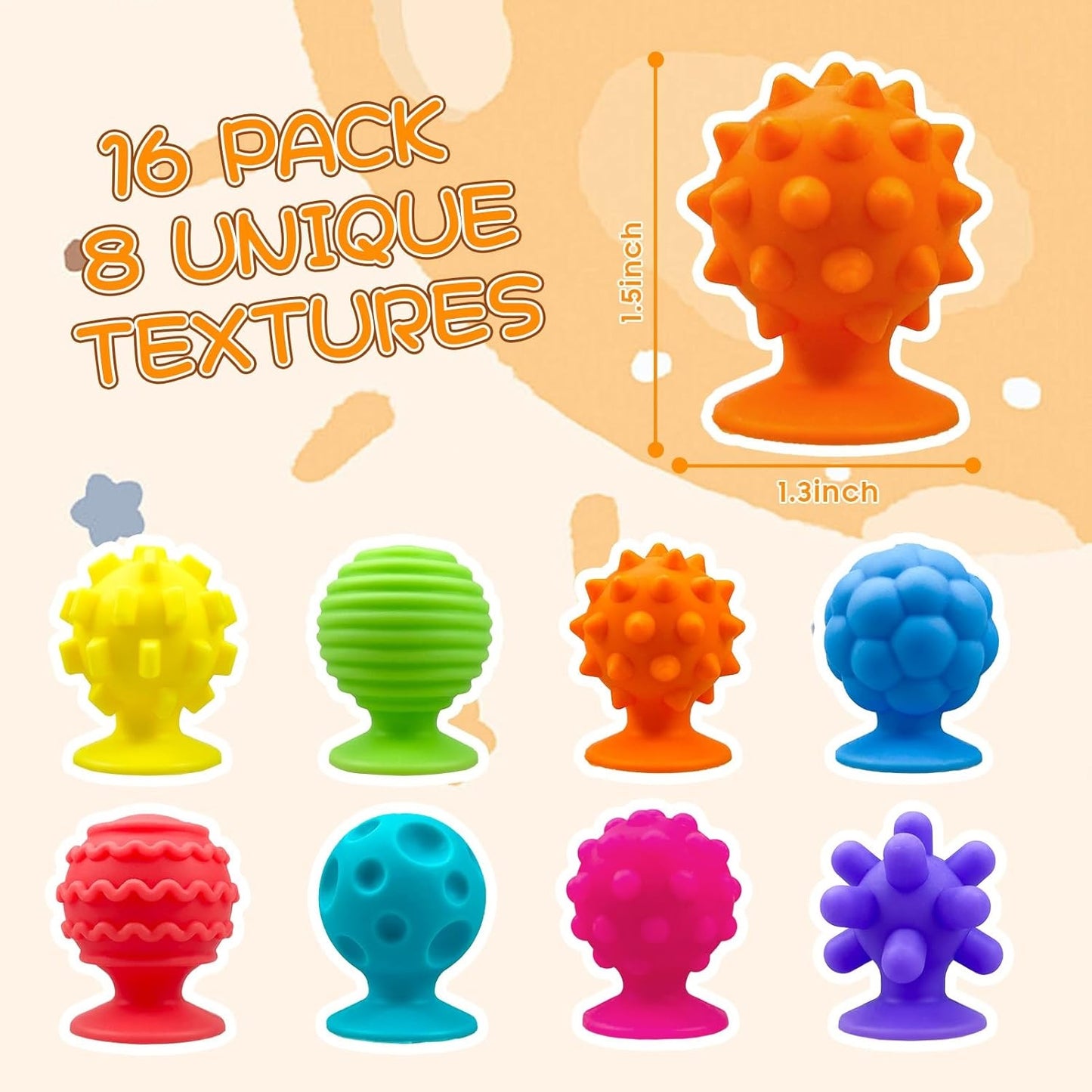 Fidget Sensory Suction Cup Set of 8個套裝 感官小吸盤減壓玩具套裝