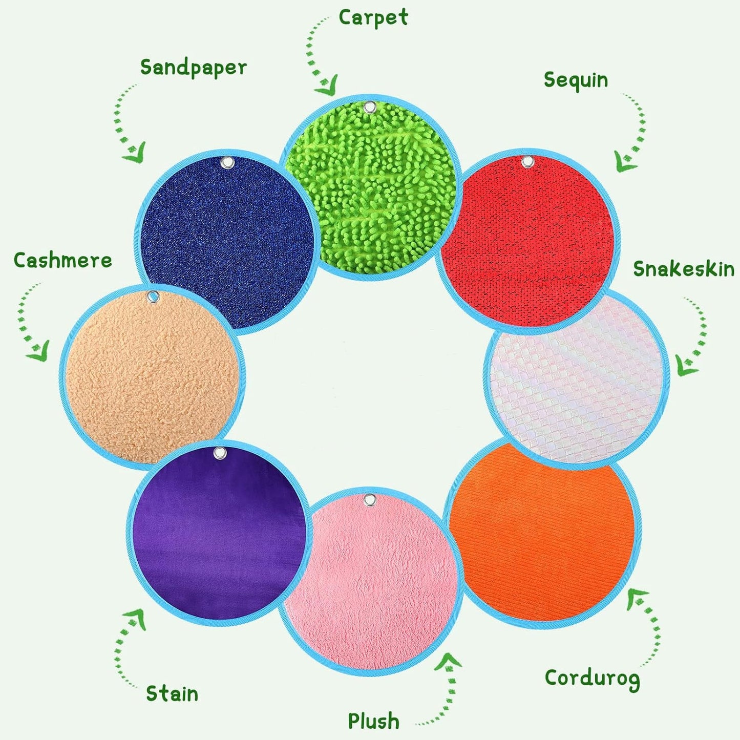 Sensory Texture Pad, set of 10 感官觸覺紋理軟墊10個