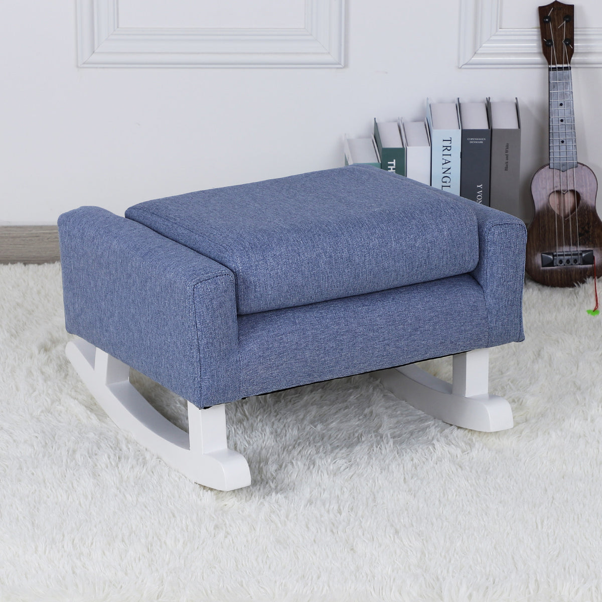 2-in-1 Kid Linen Rocking Armchair 二合一兒童搖搖軟椅
